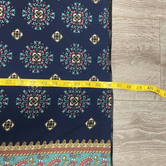 Melrose And Market Navy Blue Print Open Front Kimono One Size - Picture 13 of 16